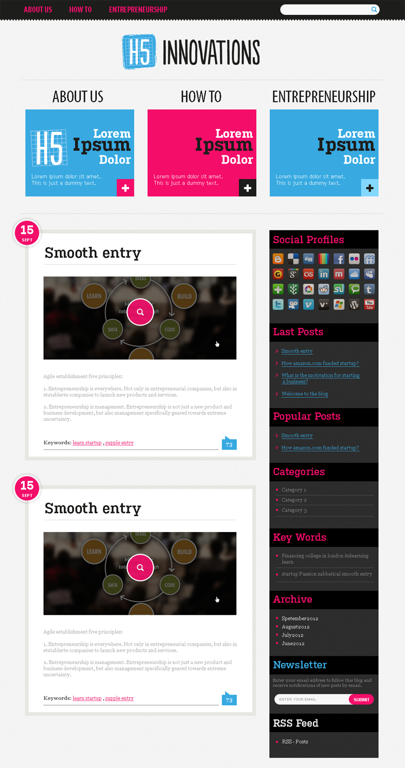 WordPress-Design von stn50431 für H5 Innovations | Design: #1061067