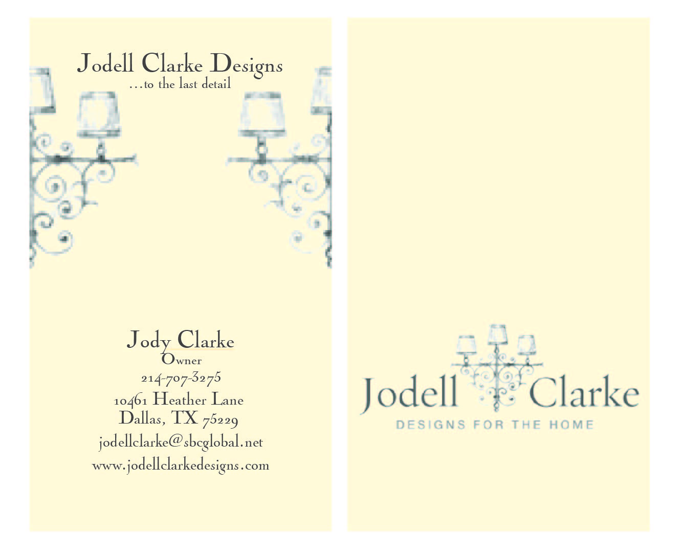 Business Card Design by Hans Ng for Jodell Clarke Designs | Design #948509