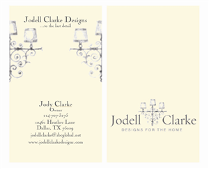 Visitenkarten-Design von Hans Ng für Jodell Clarke Designs | Design: #948509