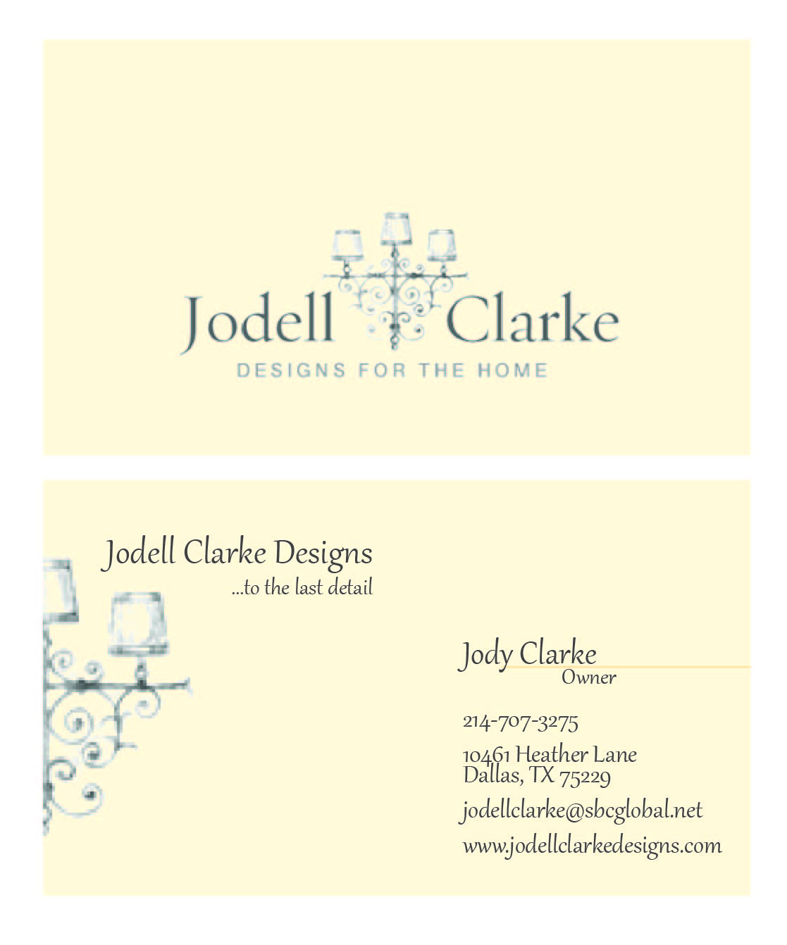 Design de Carte de Visite par Hans Ng pour Jodell Clarke Designs | Design #948513