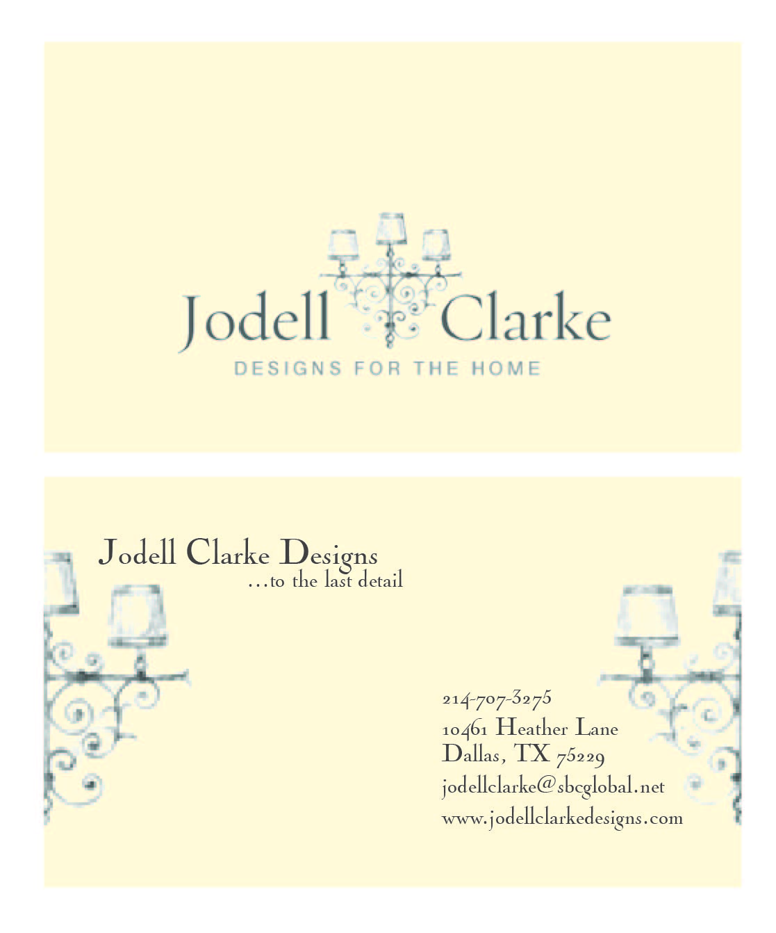 Visitenkarten-Design von Hans Ng für Jodell Clarke Designs | Design #948515