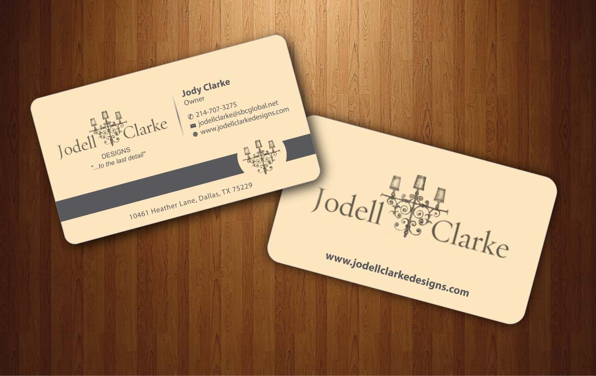 Business Card Design by Sbss for Jodell Clarke Designs | Design #956540