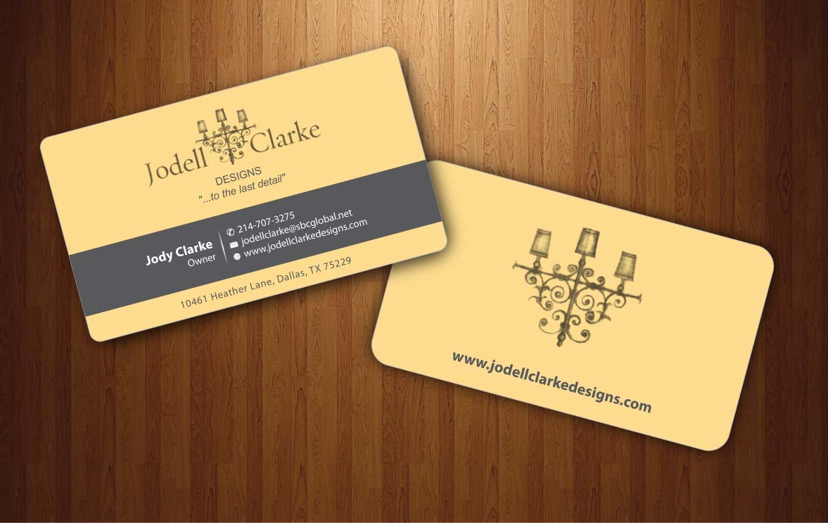Business Card Design by Sbss for Jodell Clarke Designs | Design #956546