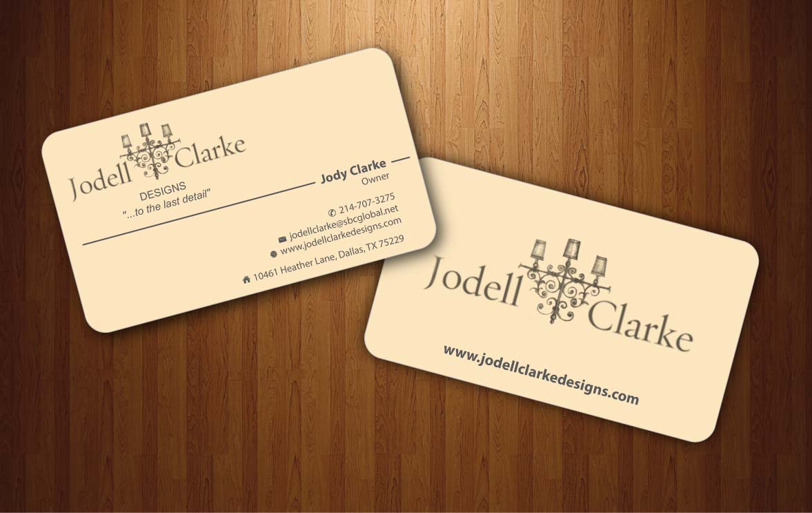 Business Card Design by Sbss for Jodell Clarke Designs | Design #956549