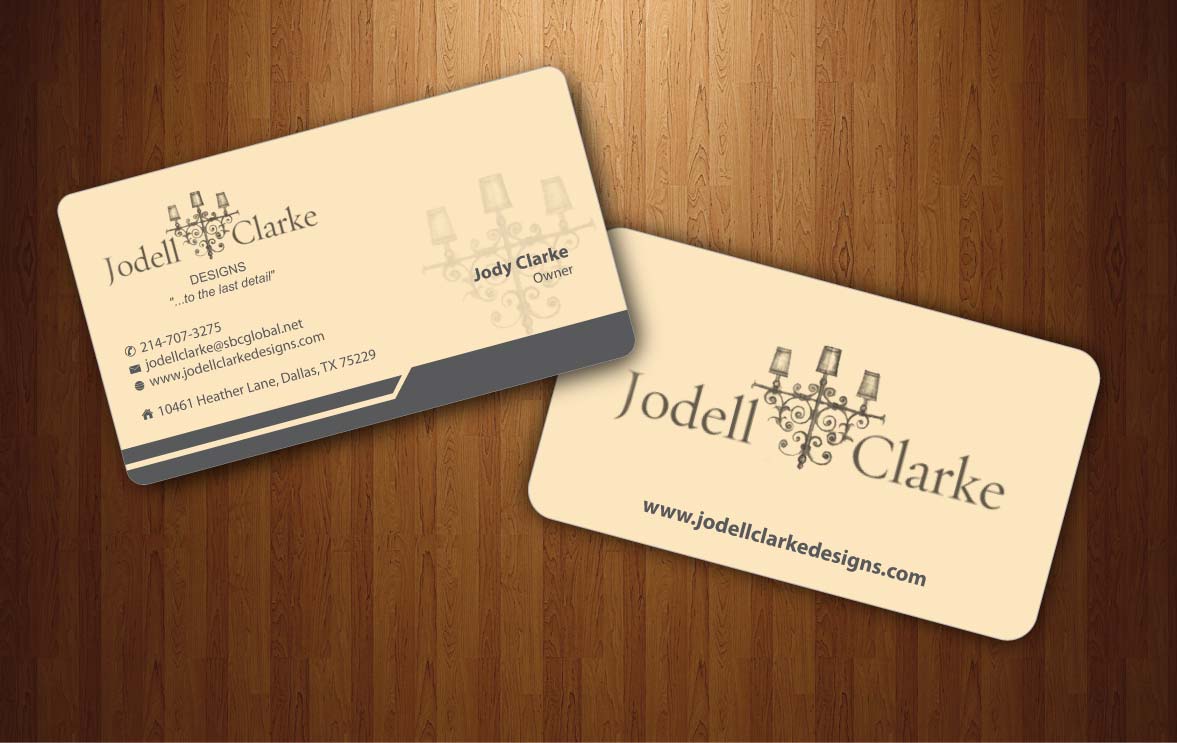 Visitenkarten-Design von Sbss für Jodell Clarke Designs | Design #956551