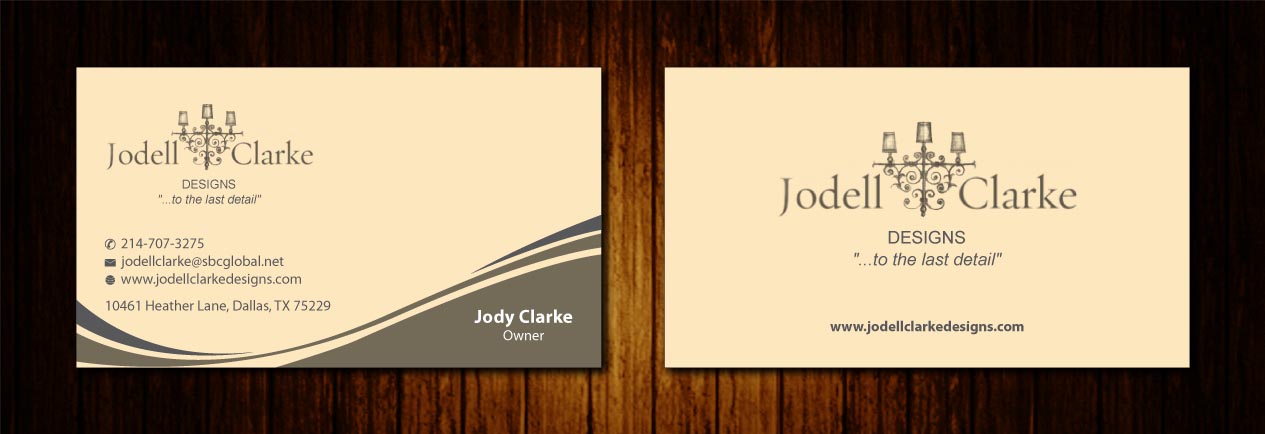 Business Card Design by Sbss for Jodell Clarke Designs | Design #956641