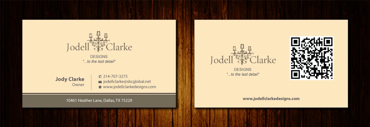 Business Card Design by Sbss for Jodell Clarke Designs | Design #956642