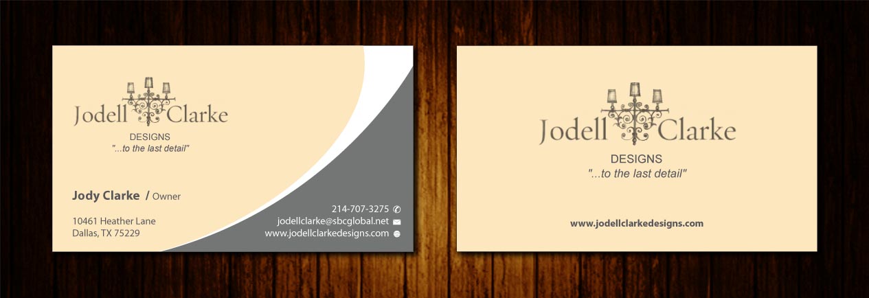 Business Card Design by Sbss for Jodell Clarke Designs | Design #956643