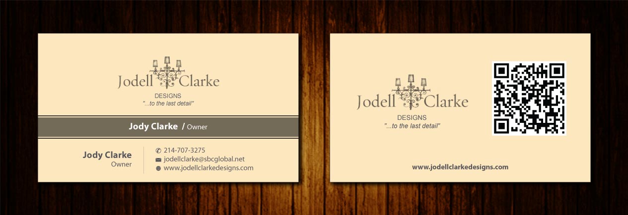 Business Card Design by Sbss for Jodell Clarke Designs | Design #956646