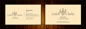 Visitenkarten-Design von Sbss für Jodell Clarke Designs | Design: #956648