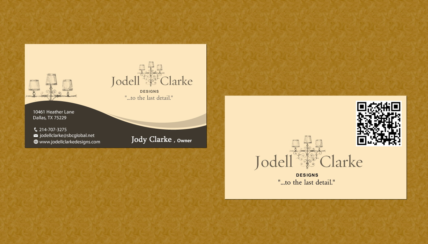 Business Card Design by Sbss for Jodell Clarke Designs | Design #956767