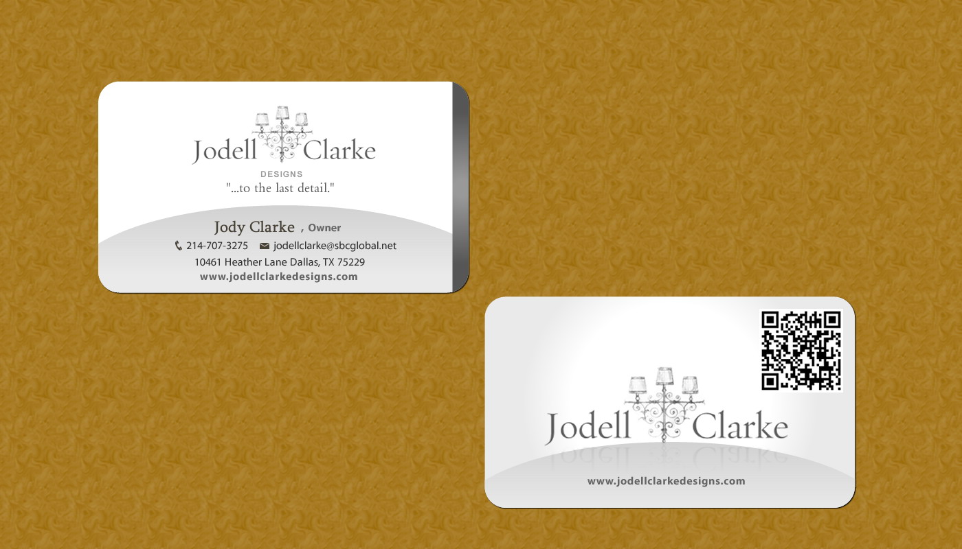 Visitenkarten-Design von Sbss für Jodell Clarke Designs | Design #956768