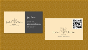 Visitenkarten-Design von Sbss für Jodell Clarke Designs | Design: #956770