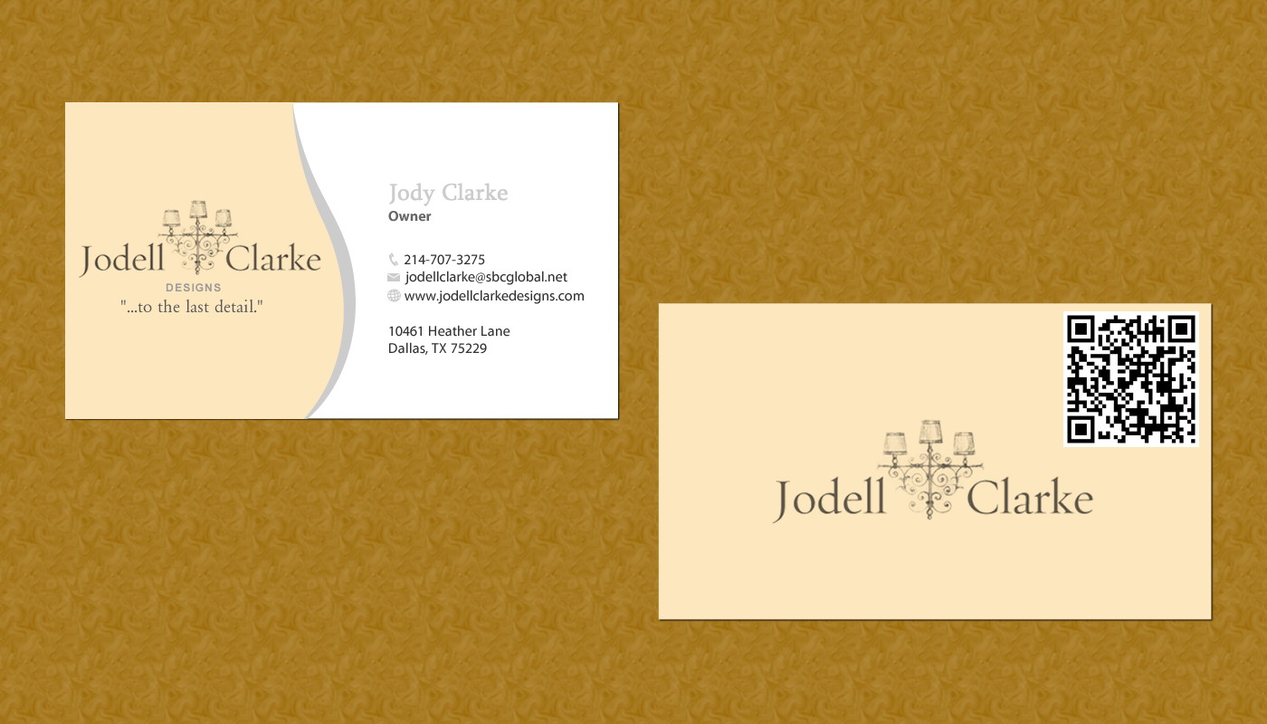 Business Card Design by Sbss for Jodell Clarke Designs | Design #956771