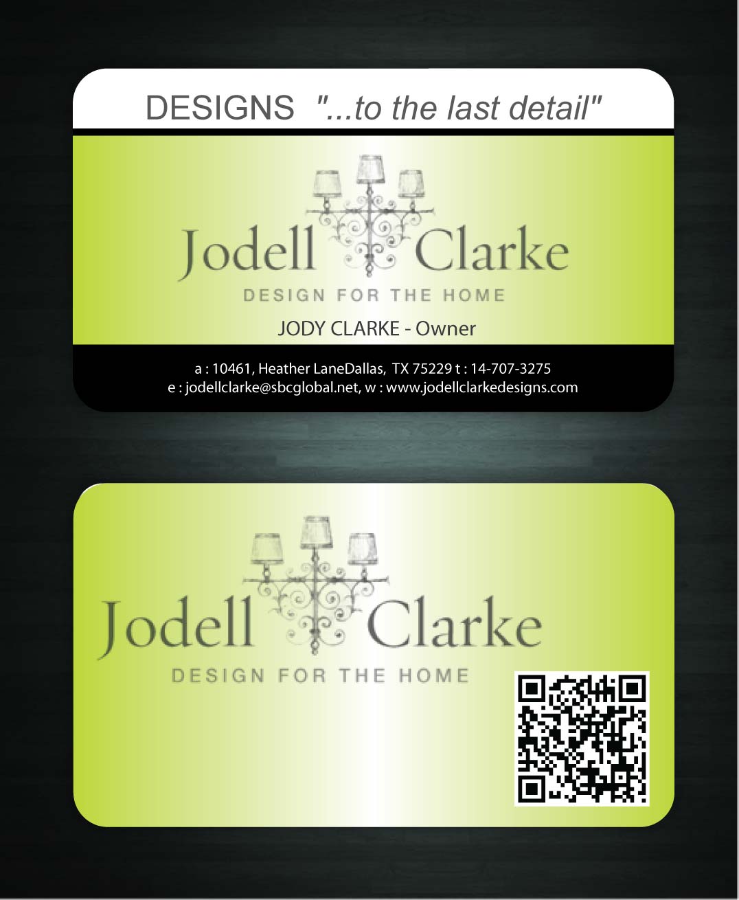 Business Card Design by Sbss for Jodell Clarke Designs | Design #956922