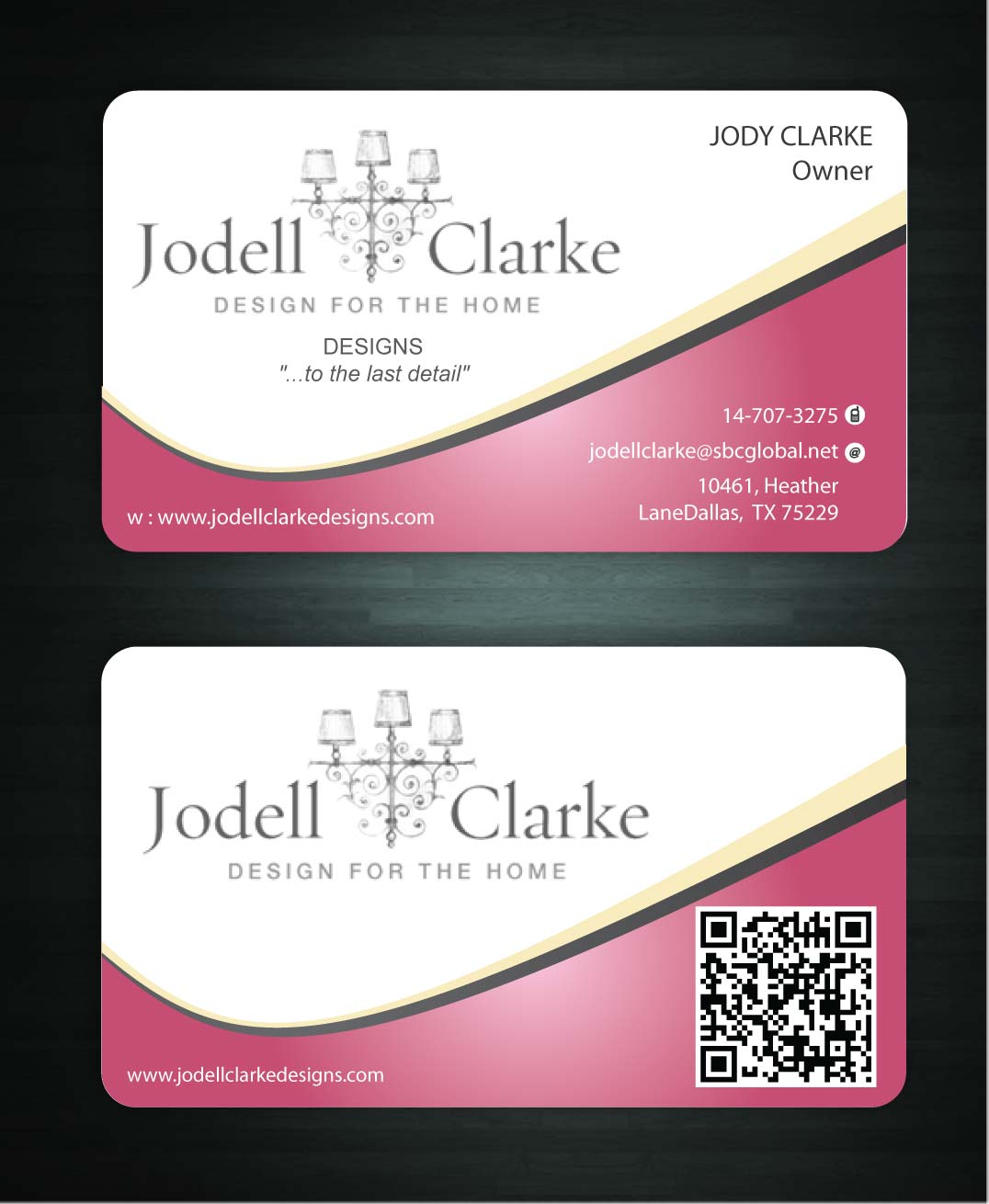 Business Card Design by Sbss for Jodell Clarke Designs | Design #956926