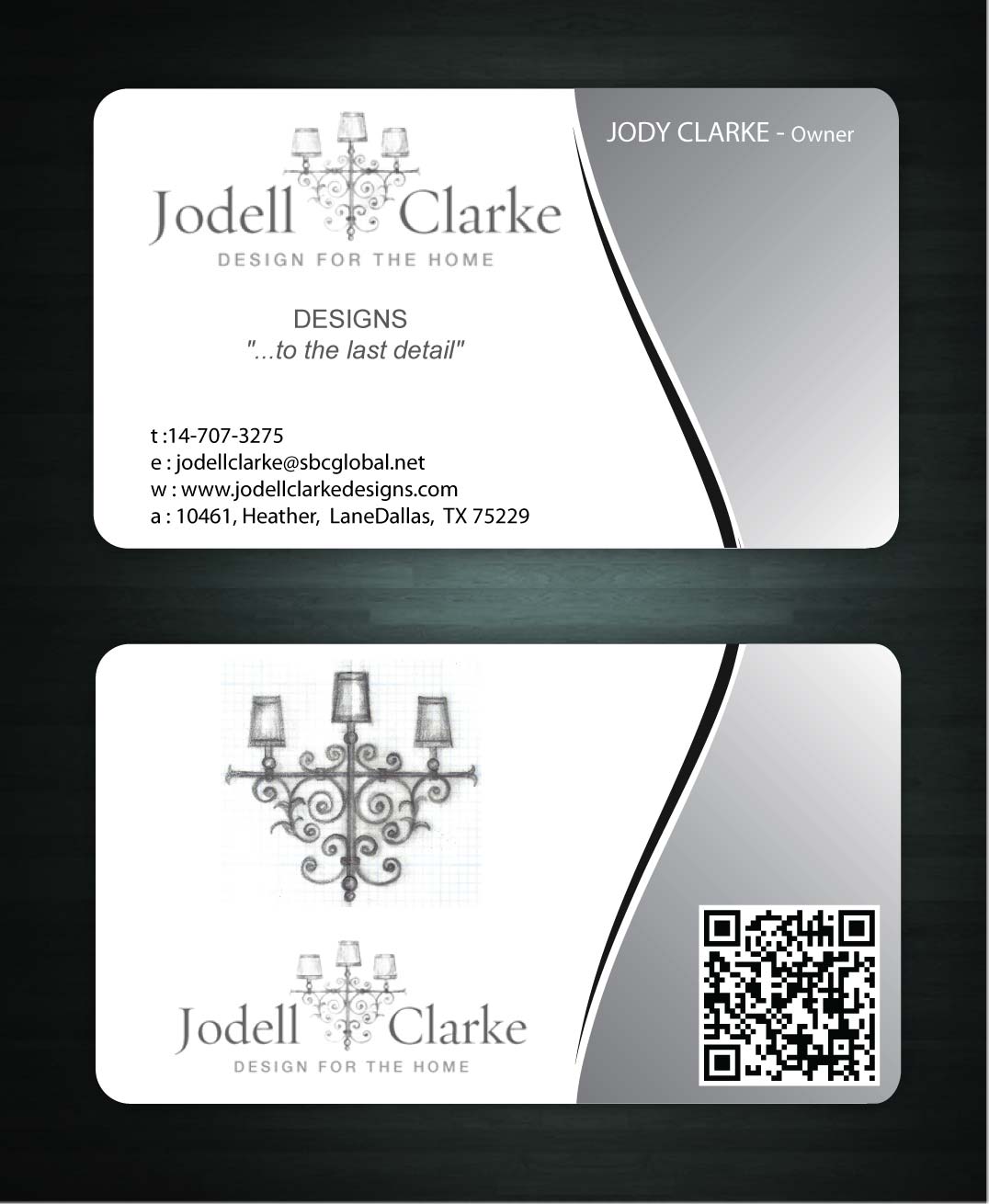 Business Card Design by Sbss for Jodell Clarke Designs | Design #956928