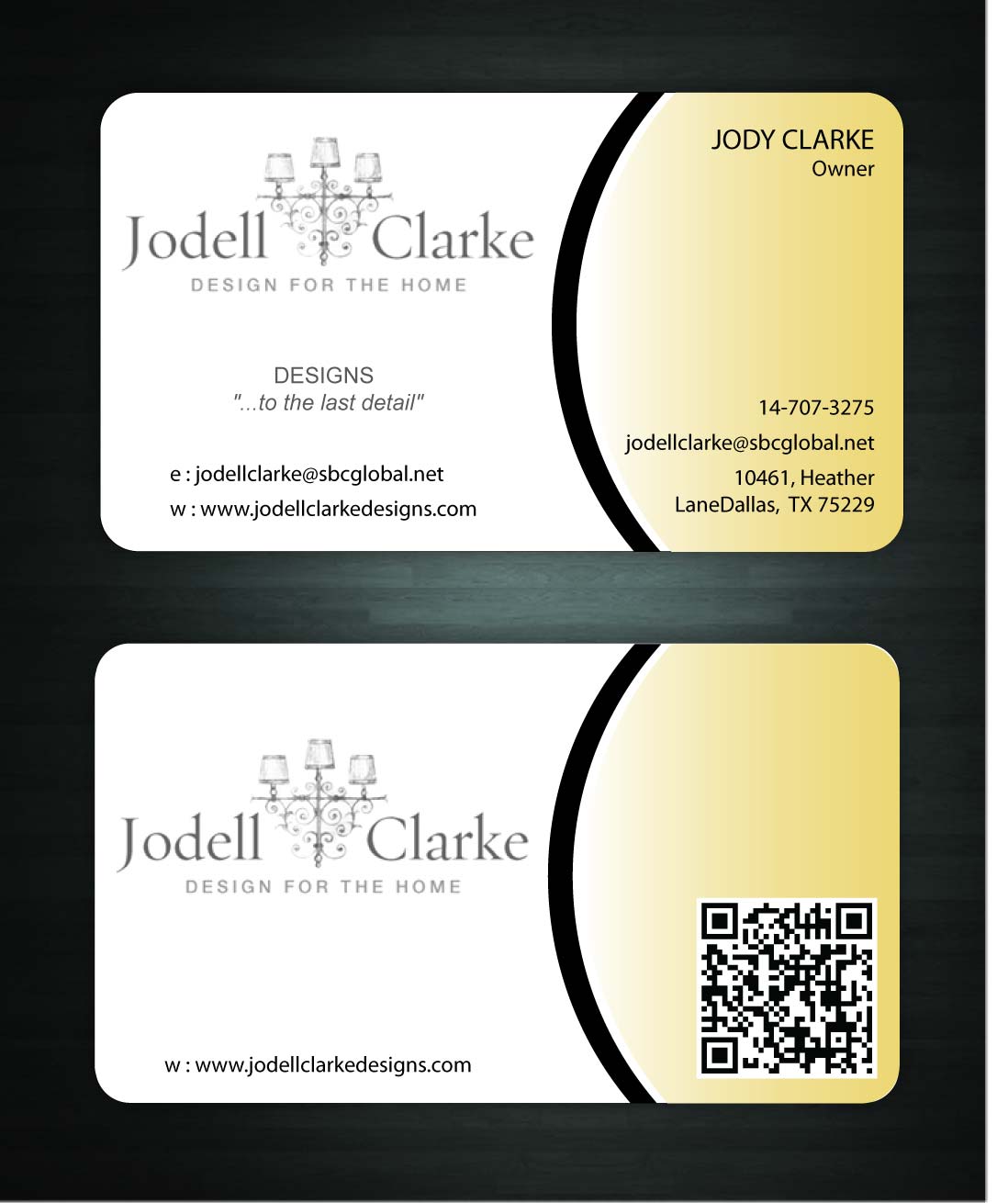 Business Card Design by Sbss for Jodell Clarke Designs | Design #956930