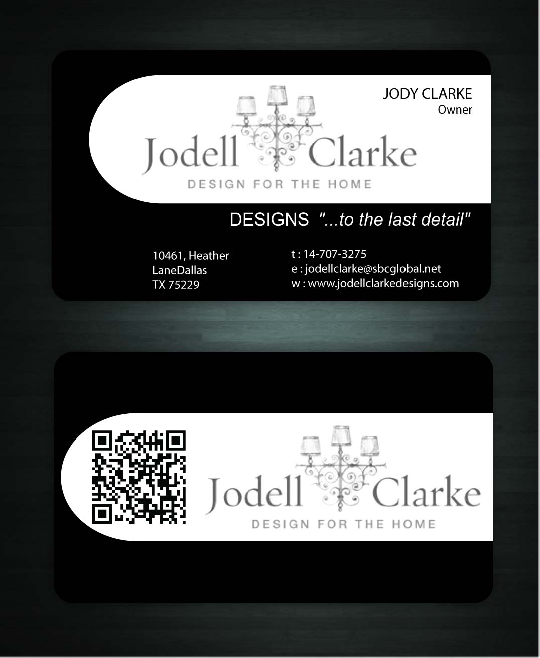 Visitenkarten-Design von Sbss für Jodell Clarke Designs | Design #956931