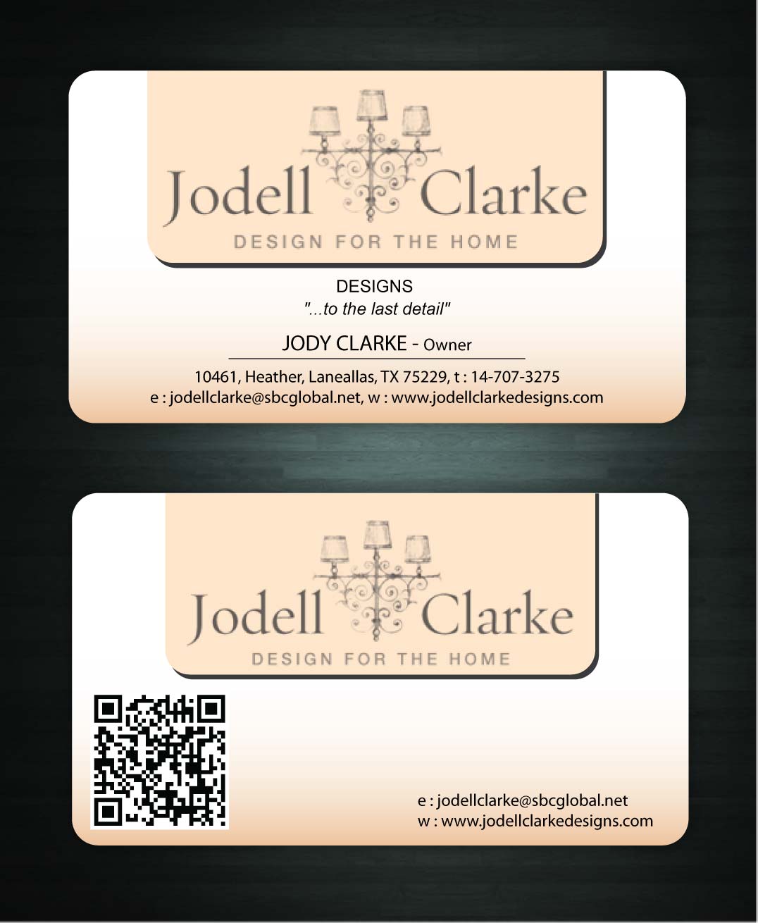 Business Card Design by Sbss for Jodell Clarke Designs | Design #956932