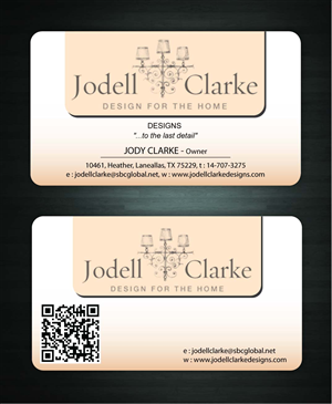 Visitenkarten-Design von Sbss für Jodell Clarke Designs | Design: #956932
