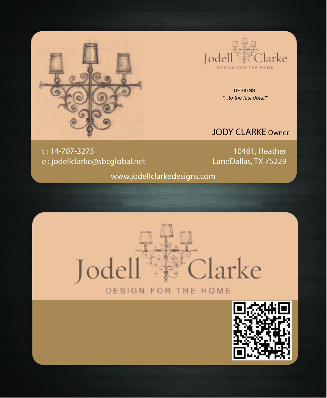 Business Card Design by Sbss for Jodell Clarke Designs | Design #956933
