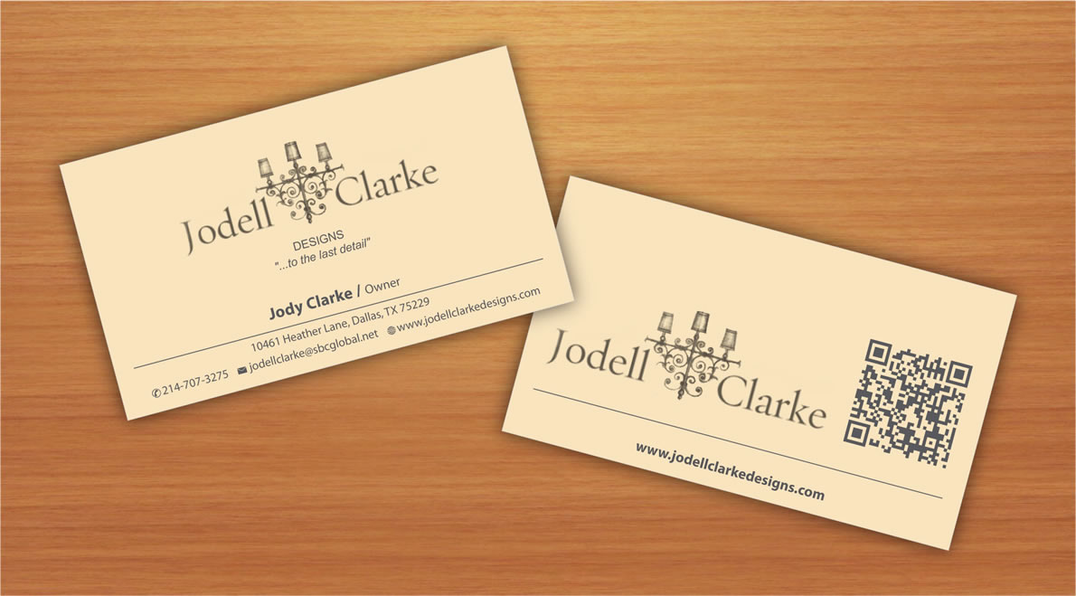 Visitenkarten-Design von Sbss für Jodell Clarke Designs | Design #957066