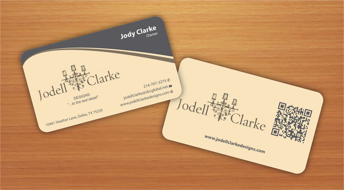 Visitenkarten-Design von Sbss für Jodell Clarke Designs | Design #957068