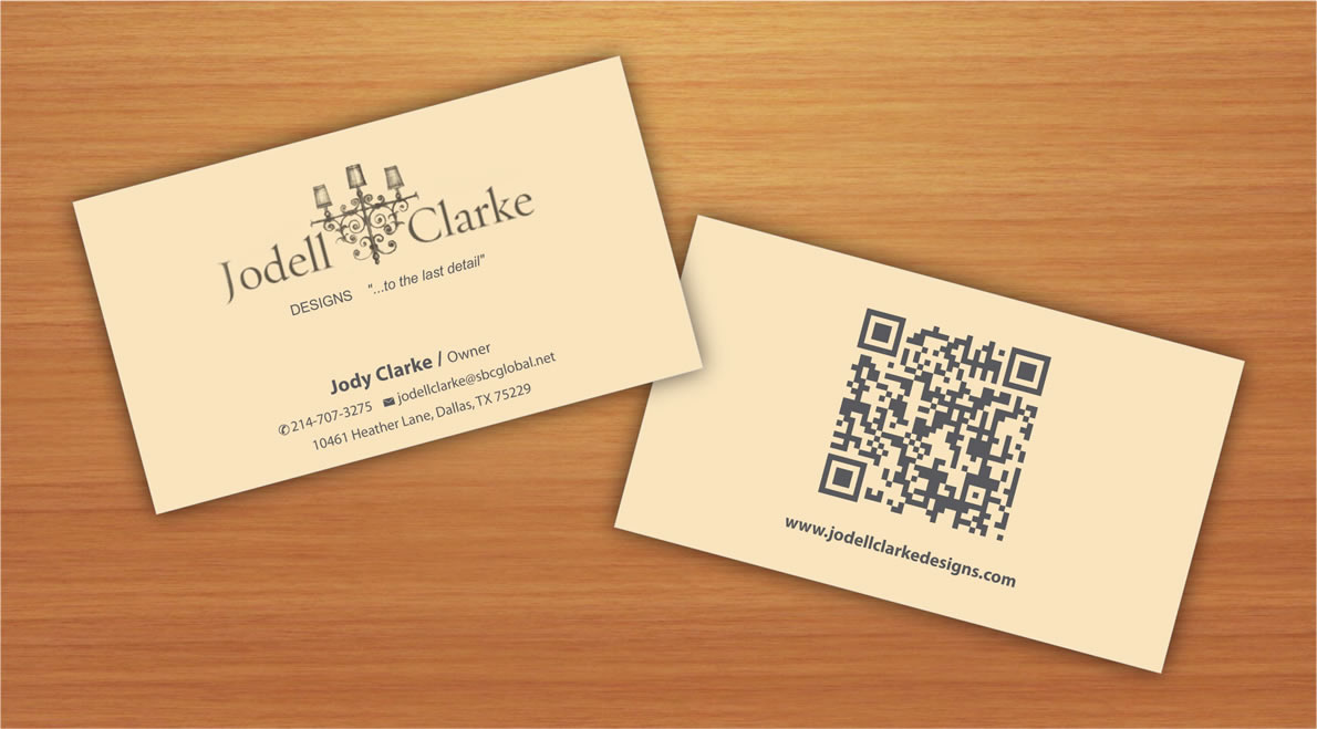 Visitenkarten-Design von Sbss für Jodell Clarke Designs | Design #969310