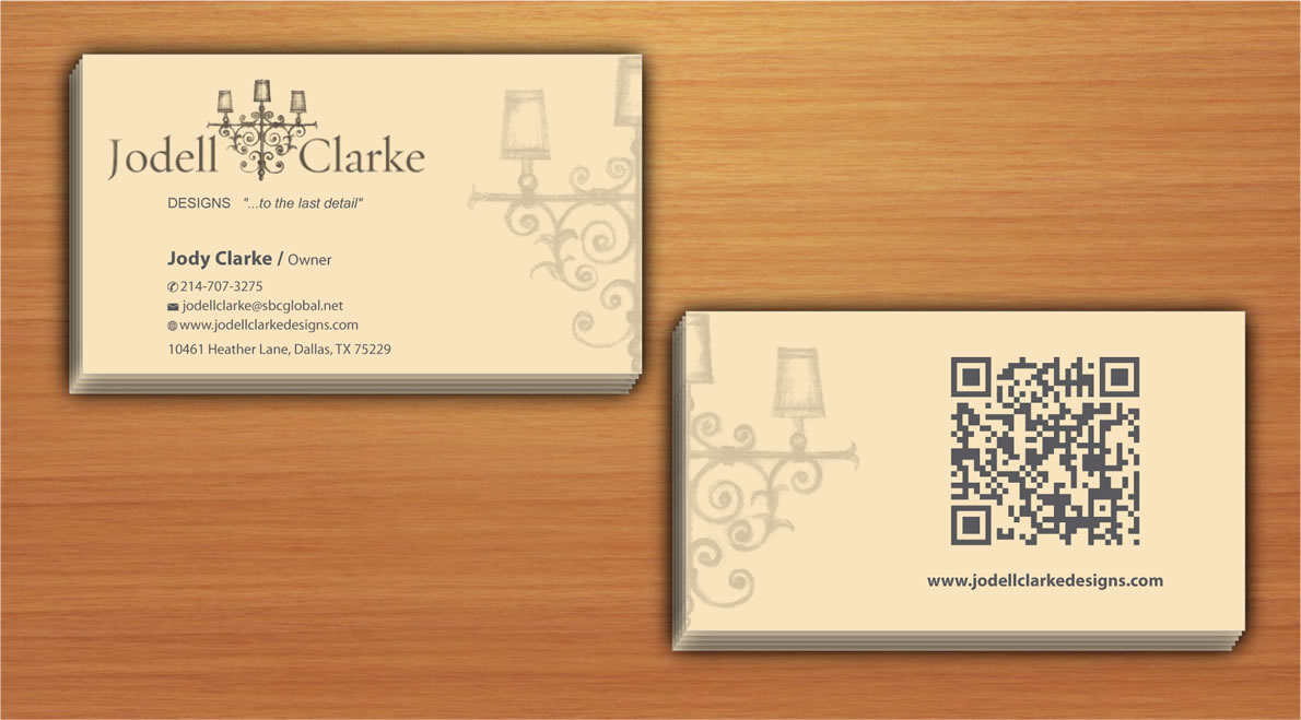 Business Card Design by Sbss for Jodell Clarke Designs | Design #969311