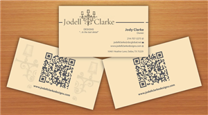 Visitenkarten-Design von Sbss für Jodell Clarke Designs | Design: #969313