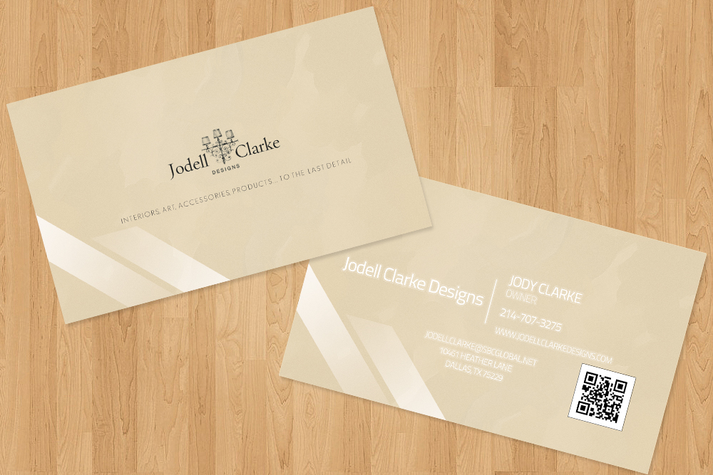 Business Card Design by JR designs for Jodell Clarke Designs | Design #956097