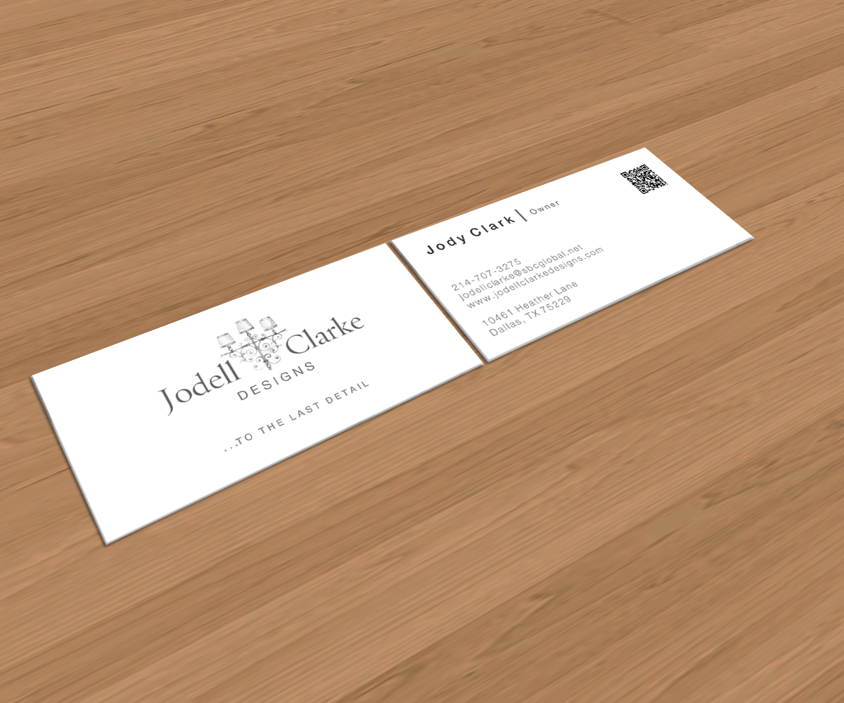Visitenkarten-Design von CZP für Jodell Clarke Designs | Design #971891
