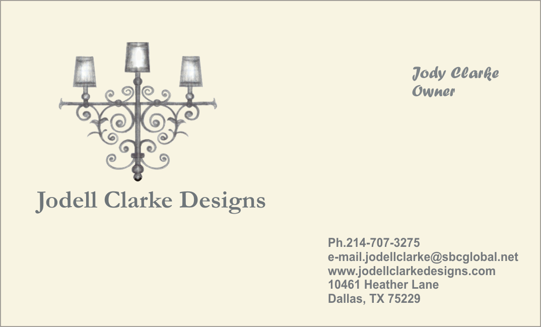 Business Card Design by AbhiNiv Creations for Jodell Clarke Designs | Design #971523