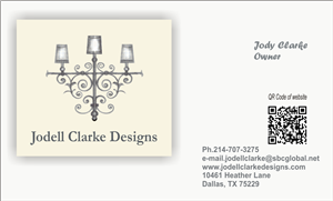 Visitenkarten-Design von AbhiNiv Creations für Jodell Clarke Designs | Design: #971526