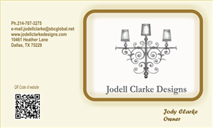 Visitenkarten-Design von AbhiNiv Creations für Jodell Clarke Designs | Design: #972420