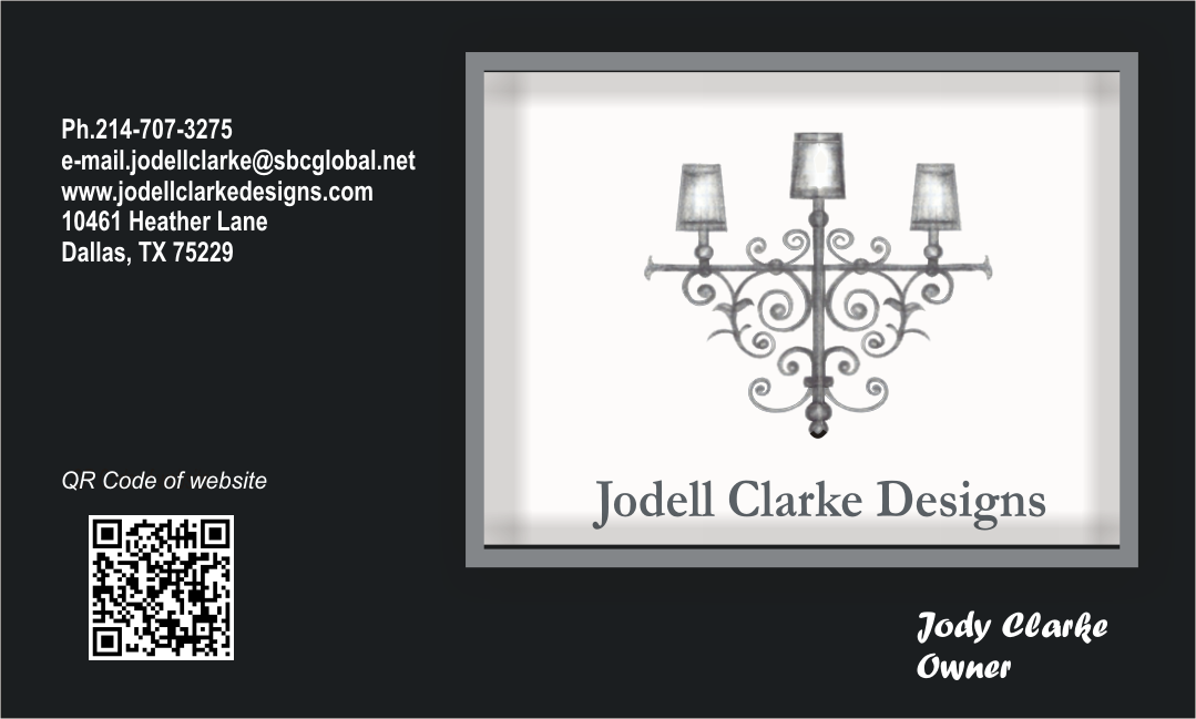 Visitenkarten-Design von AbhiNiv Creations für Jodell Clarke Designs | Design #972438