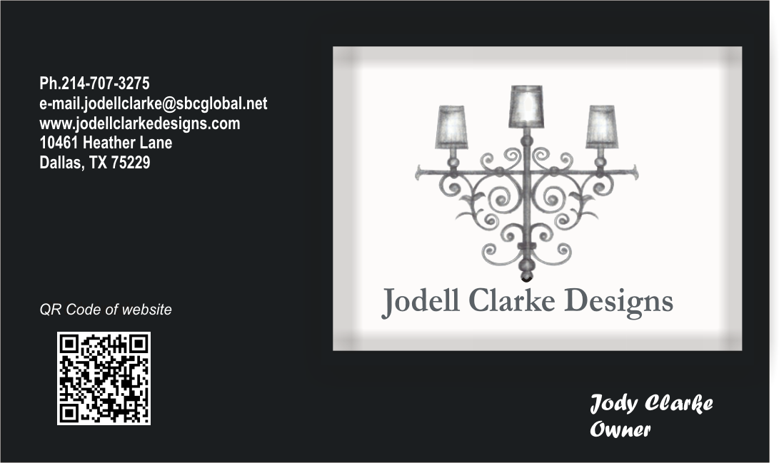 Business Card Design by AbhiNiv Creations for Jodell Clarke Designs | Design #972450