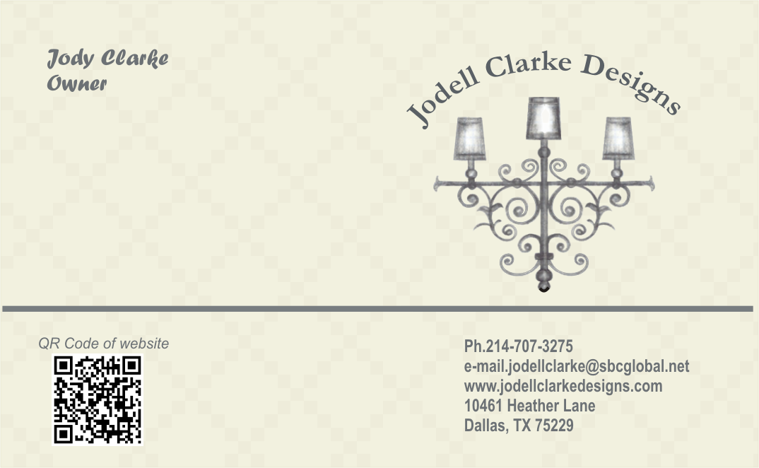 Visitenkarten-Design von AbhiNiv Creations für Jodell Clarke Designs | Design #972480