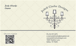 Visitenkarten-Design von AbhiNiv Creations für Jodell Clarke Designs | Design: #972480