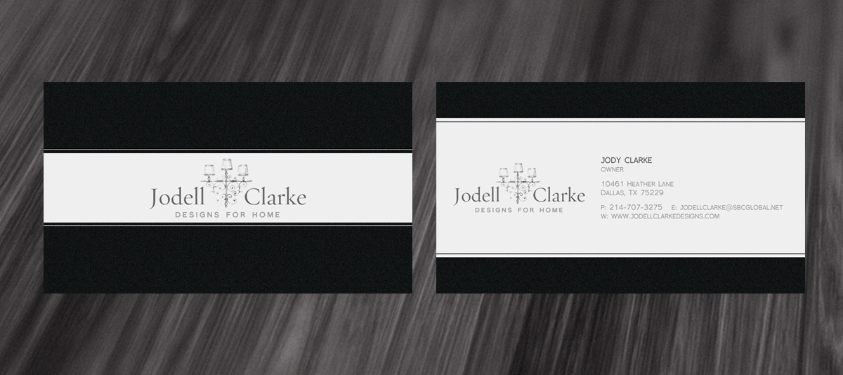 Visitenkarten-Design von jAY!.... für Jodell Clarke Designs | Design #941958