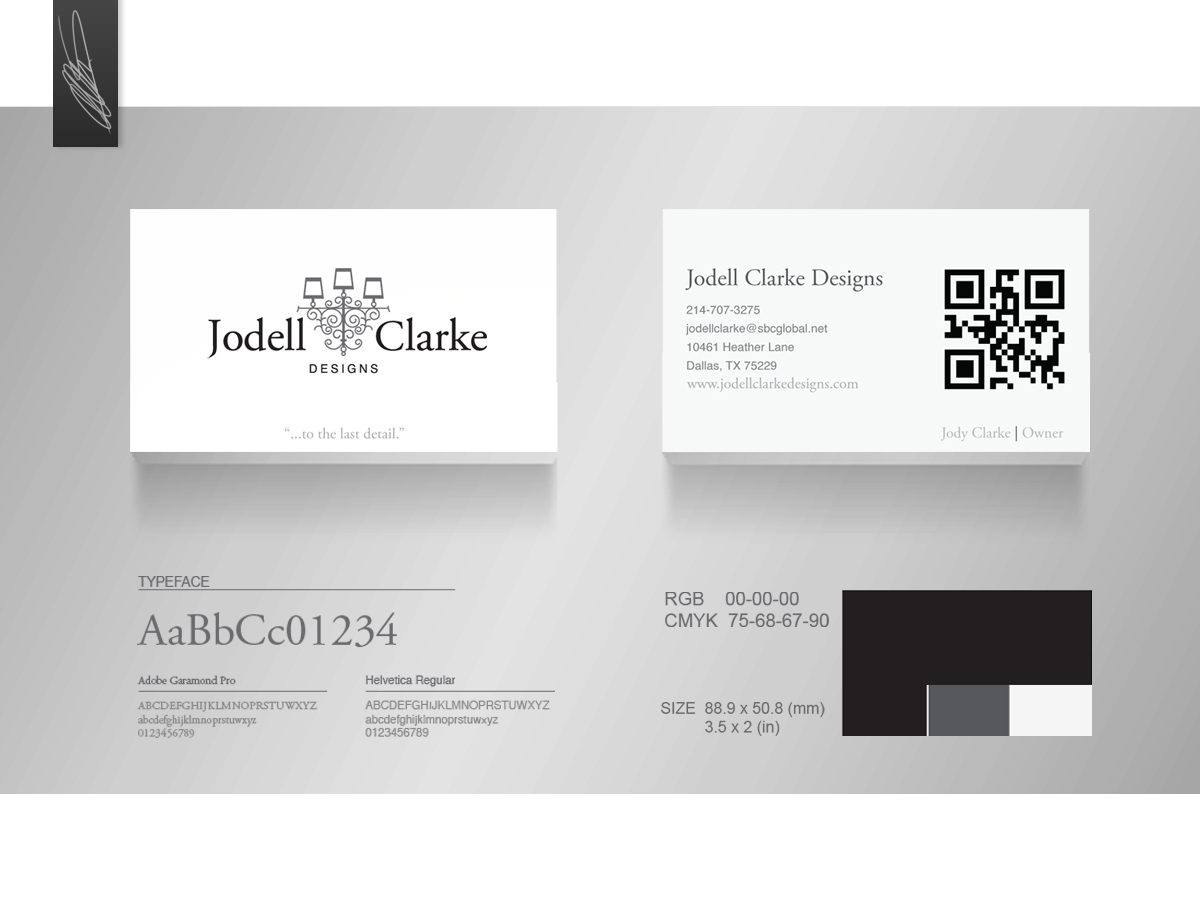 Visitenkarten-Design von siem für Jodell Clarke Designs | Design #948661