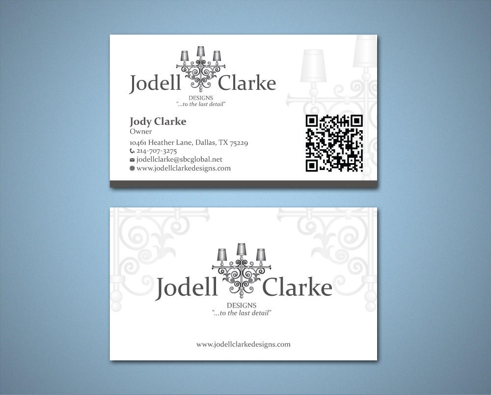 Business Card Design by MDesign for Jodell Clarke Designs | Design #959474
