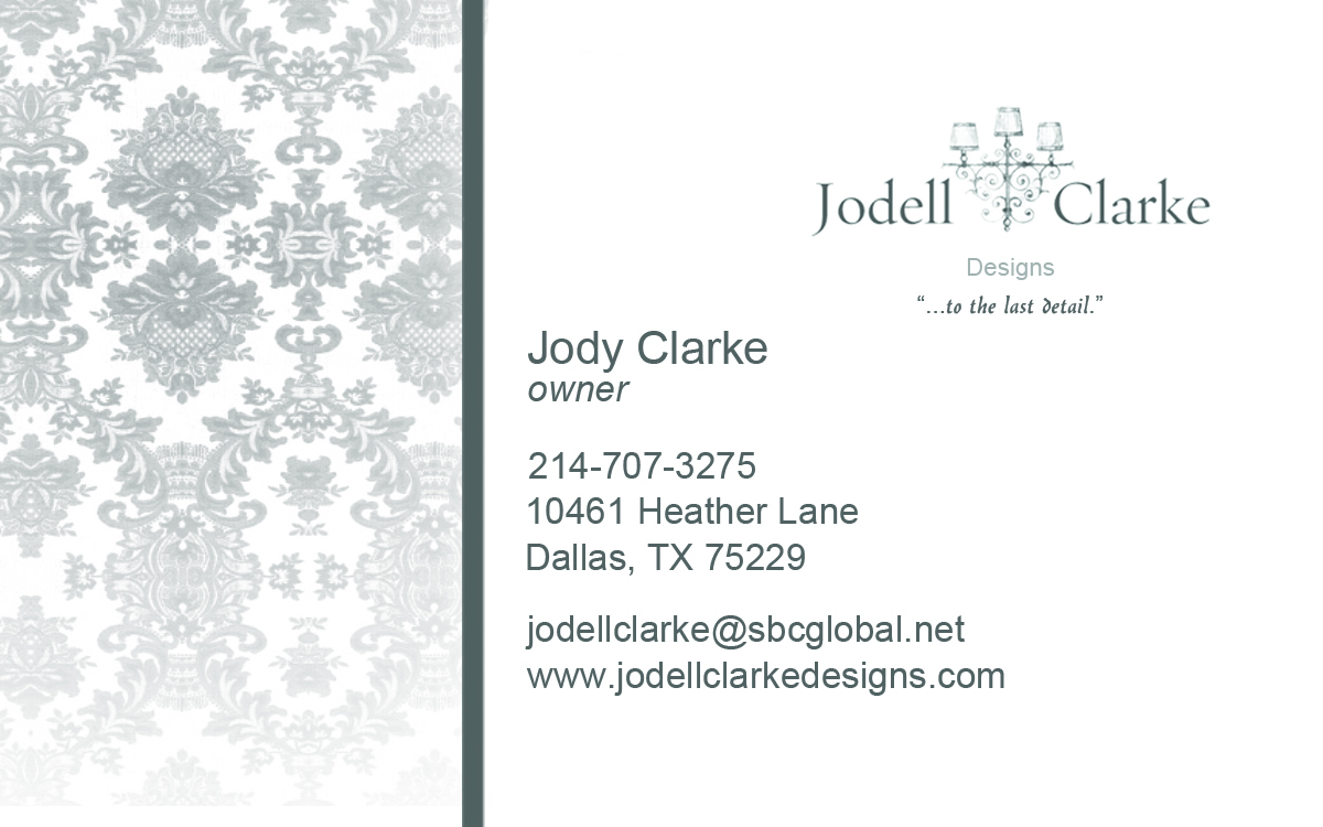 Business Card Design by KOASTUDIO for Jodell Clarke Designs | Design #968923