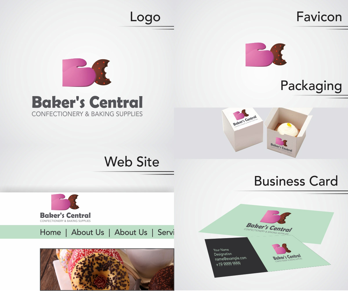 Logo Design by POP UP Designs & Concepts for Baker's Central Confectionery Supplies | Design #3667558
