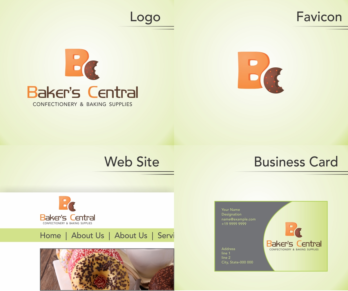 Logo Design by POP UP Designs & Concepts for Baker's Central Confectionery Supplies | Design #3667965