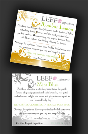 LEEF Tea & Herbal Tea Packaging Labels | Design Emballage par Gergana B