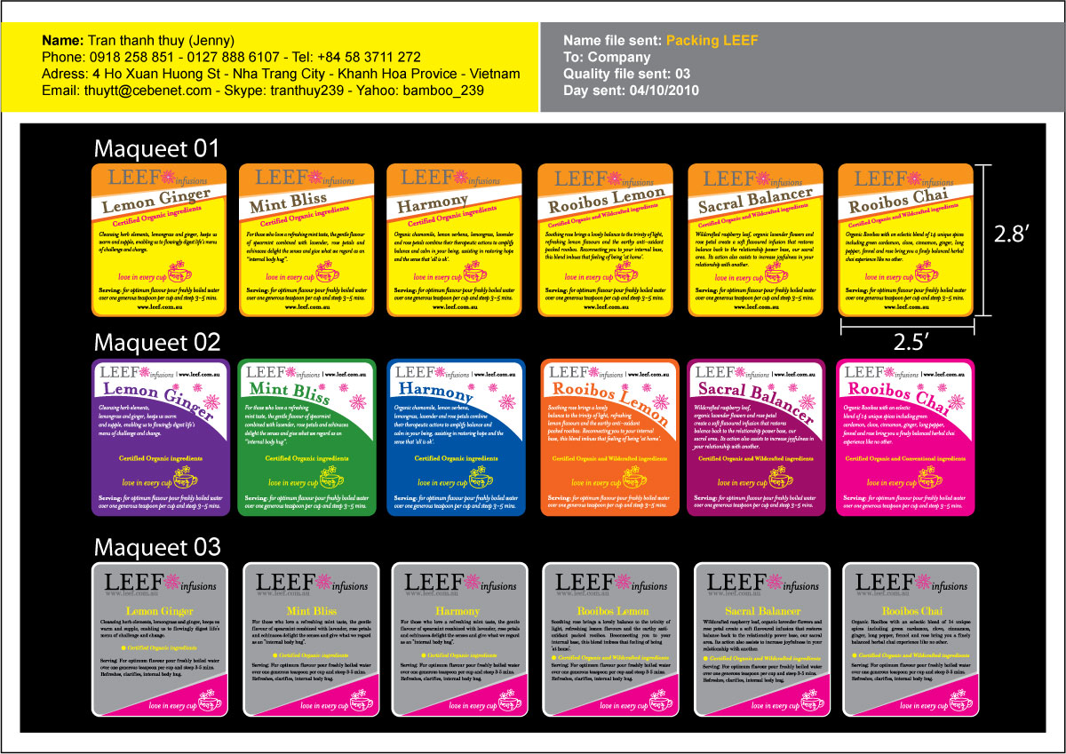 Diseño de Empaque por dutudang para LEEF Infusions | Diseño #113717