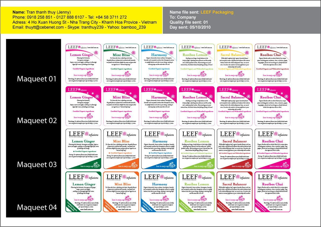 Packaging Design by dutudang for LEEF Infusions | Design #114866