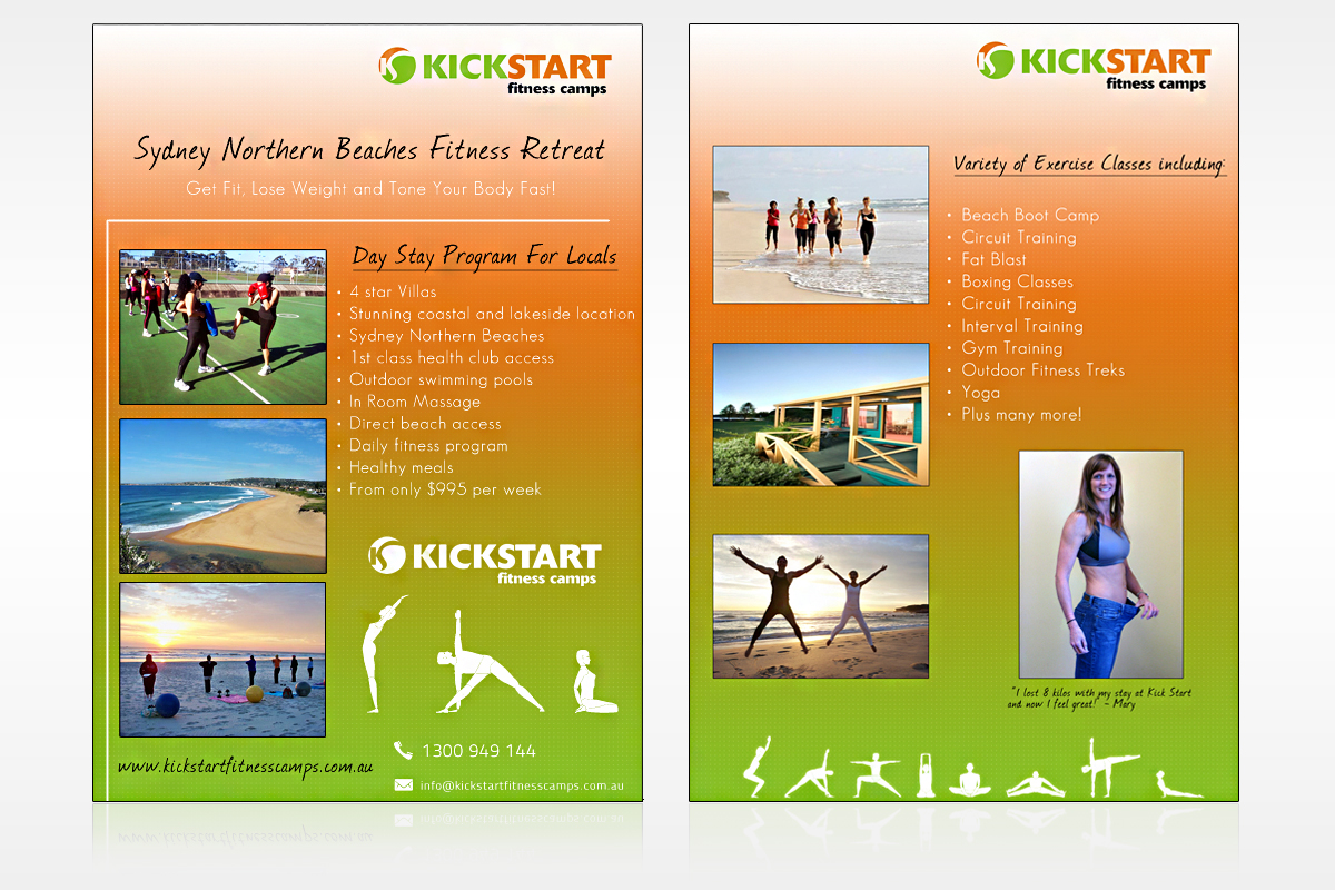 Flyer Design by JR designs for Kick Start Fitness Camps | Design #951653